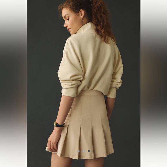 Pilcro Pleated Skirt - Neutral - Picture 3 of 9